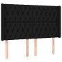 Cama box spring colchón y luces LED tela negro 160x200 cm de vidaXL, Camas y somieres - Ref: Foro24-3139127, Precio: 640,63 €...