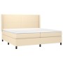 Cama box spring colchón y luces LED tela crema 200x200 cm de vidaXL, Camas y somieres - Ref: Foro24-3138186, Precio: 632,50 €...