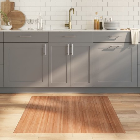 Alfombra rectangular bambú color natural 100x100 cm en Alfombras | Comprar online en Foru.es