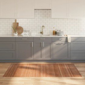 Alfombra rectangular bambú color natural 100x200 cm en Alfombras | Comprar online en Foru.es