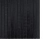 Alfombra rectangular bambú negro 100x300 cm en Alfombras | Comprar online en Foru.es