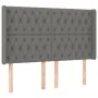 Box spring bed mattress and LED lights dark gray fabric 160x200 cm by vidaXL, Beds and slatted bases - Ref: Foro24-3139126, P...