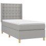 Cama box spring colchón y luces LED tela gris claro 90x200 cm de vidaXL, Camas y somieres - Ref: Foro24-3139165, Precio: 358,...