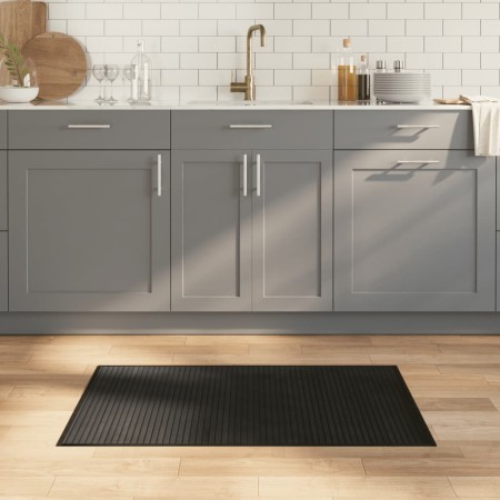Alfombra rectangular bambú negro 60x100 cm en Alfombras | Comprar online en Foru.es