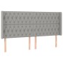 Cama box spring con colchón tela y LED gris claro 200x200 cm de vidaXL, Camas y somieres - Ref: Foro24-3139141, Precio: 654,6...