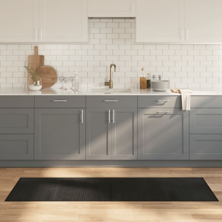 Alfombra rectangular bambú negro 60x200 cm en Alfombras | Comprar online en Foru.es