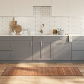 Alfombra rectangular bambú color natural 60x200 cm en Alfombras | Comprar online en Foru.es