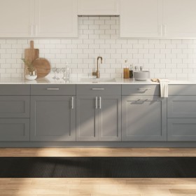 Alfombra rectangular bambú negro 60x500 cm en Alfombras | Comprar online en Foru.es