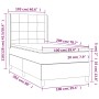 Cama box spring colchón y luces LED tela gris claro 100x200 cm de vidaXL, Camas y somieres - Ref: Foro24-3138293, Precio: 358...