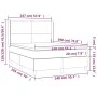 Box spring bed with mattress and LED black synthetic leather 140x190 cm by vidaXL, Beds and slatted bases - Ref: Foro24-31392...
