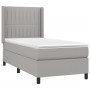 Cama box spring colchón y luces LED tela gris claro 90x190 cm de vidaXL, Camas y somieres - Ref: Foro24-3138437, Precio: 330,...