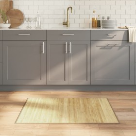 Alfombra rectangular bambú color natural claro 70x100 cm en Alfombras | Comprar online en Foru.es