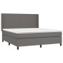 Cama box spring colchón y LED cuero sintético gris 180x200 cm de vidaXL, Camas y somieres - Ref: Foro24-3139281, Precio: 633,...
