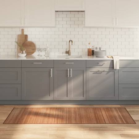 Alfombra rectangular bambú color natural 70x200 cm en Alfombras | Comprar online en Foru.es