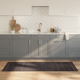 Alfombra rectangular bambú marrón oscuro 70x200 cm en Alfombras | Comprar online en Foru.es