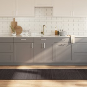 Alfombra rectangular bambú marrón oscuro 70x300 cm en Alfombras | Comprar online en Foru.es