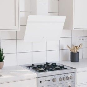 Campana extractora pared acero y vidrio templado blanco 60 cm de vidaXL, Extractores - Ref: Foro24-51672, Precio: 217,85 €, D...