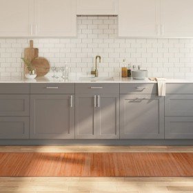 Alfombra rectangular bambú marrón 70x500 cm en Alfombras | Comprar online en Foru.es