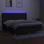 Cama box spring colchón y luces LED tela negro 200x200 cm de vidaXL, Camas y somieres - Ref: Foro24-3138743, Precio: 665,58 €...
