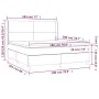 Box spring bed with mattress and LED light gray velvet 180x200 cm by vidaXL, Beds and slatted bases - Ref: Foro24-3139457, Pr...