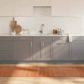 Alfombra rectangular bambú marrón 70x1000 cm en Alfombras | Comprar online en Foru.es