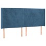 Cama box spring colchón y LED terciopelo azul oscuro 200x200 cm de vidaXL, Camas y somieres - Ref: Foro24-3139467, Precio: 68...