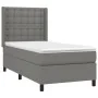 Box spring bed mattress and LED lights dark gray fabric 90x190 cm by vidaXL, Beds and slatted bases - Ref: Foro24-3138598, Pr...