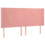 Cama box spring colchón y LED terciopelo rosa 200x200 cm de vidaXL, Camas y somieres - Ref: Foro24-3139468, Precio: 611,75 €,...