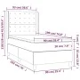 Box spring bed mattress and LED lights dark gray fabric 90x190 cm by vidaXL, Beds and slatted bases - Ref: Foro24-3138598, Pr...