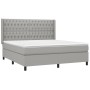 Cama box spring colchón y luces LED tela gris claro 180x200 cm de vidaXL, Camas y somieres - Ref: Foro24-3138573, Precio: 617...