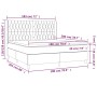 Cama box spring colchón y luces LED tela gris claro 180x200 cm de vidaXL, Camas y somieres - Ref: Foro24-3138573, Precio: 617...