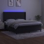 Cama box spring colchón y LED terciopelo negro 160x200 cm de vidaXL, Camas y somieres - Ref: Foro24-3139453, Precio: 593,71 €...