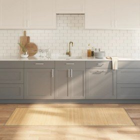 Alfombra rectangular bambú color natural claro 80x200 cm en Alfombras | Comprar online en Foru.es