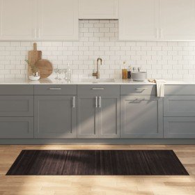 Alfombra rectangular bambú marrón oscuro 80x200 cm en Alfombras | Comprar online en Foru.es