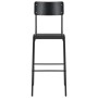 Taburetes de cocina 2 uds madera contrachapada y acero negro de vidaXL, Taburetes de cocina - Ref: Foro24-280081, Precio: 215...