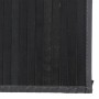 Alfombra rectangular bambú negro 80x1000 cm en Alfombras | Comprar online en Foru.es