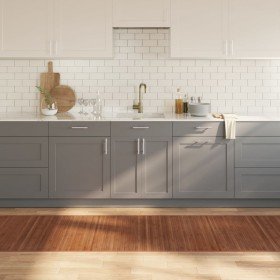 Alfombra rectangular bambú marrón 80x1000 cm en Alfombras | Comprar online en Foru.es