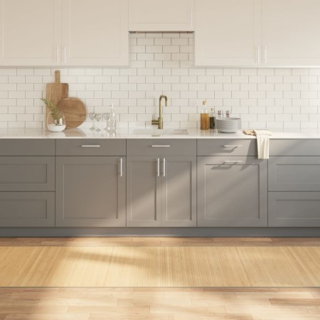 Alfombra rectangular bambú color natural claro 80x1000 cm en Alfombras | Comprar online en Foru.es