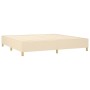 Cama box spring colchón y luces LED tela crema 200x200 cm de vidaXL, Camas y somieres - Ref: Foro24-3138906, Precio: 616,04 €...