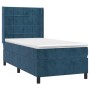 Cama box spring colchón y LED terciopelo azul oscuro 90x190 cm de vidaXL, Camas y somieres - Ref: Foro24-3139539, Precio: 358...