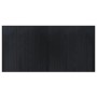 Alfombra rectangular bambú negro 100x200 cm en Alfombras | Comprar online en Foru.es