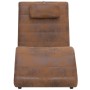 Diván con almohada de piel de ante artificial marrón de vidaXL, Divanes - Ref: Foro24-281282, Precio: 239,17 €, Descuento: %