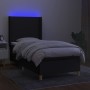 Cama box spring colchón y luces LED tela negro 80x200 cm de vidaXL, Camas y somieres - Ref: Foro24-3138671, Precio: 314,85 €,...