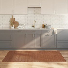 Alfombra rectangular bambú marrón 100x200 cm en Alfombras | Comprar online en Foru.es