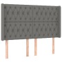 Cama box spring colchón y luces LED tela gris oscuro 160x200 cm de vidaXL, Camas y somieres - Ref: Foro24-3138566, Precio: 60...