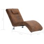 Diván con almohada de piel de ante artificial marrón de vidaXL, Divanes - Ref: Foro24-281282, Precio: 239,17 €, Descuento: %