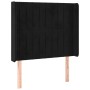 Cama box spring colchón y LED terciopelo negro 90x190 cm de vidaXL, Camas y somieres - Ref: Foro24-3139657, Precio: 328,59 €,...