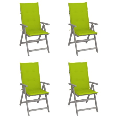 Sillas reclinables jardín y cojines 4 uds madera maciza acacia en Sillas de jardín | Comprar online en Foru.es