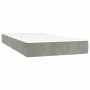 Cama box spring colchón y LED terciopelo gris claro 90x190 cm de vidaXL, Camas y somieres - Ref: Foro24-3139655, Precio: 325,...