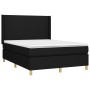 Cama box spring colchón y luces LED tela negro 140x200 cm de vidaXL, Camas y somieres - Ref: Foro24-3138719, Precio: 513,12 €...